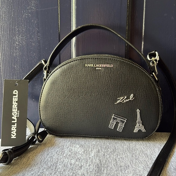 Karl Lagerfeld Handbags - 🌺🌺NWT KARL LAGERFELD Black Top Handle Crossbody Bag